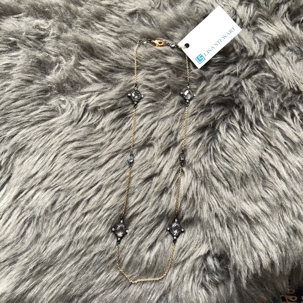 Lisa Stewart carat CZ gold necklace